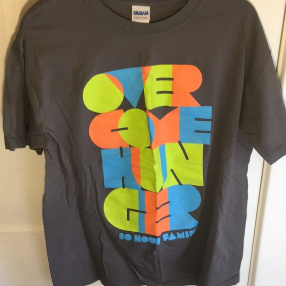 Gildan Other - Grey 30 Hour Famine T-Shirt “Overcome Hunger” Large